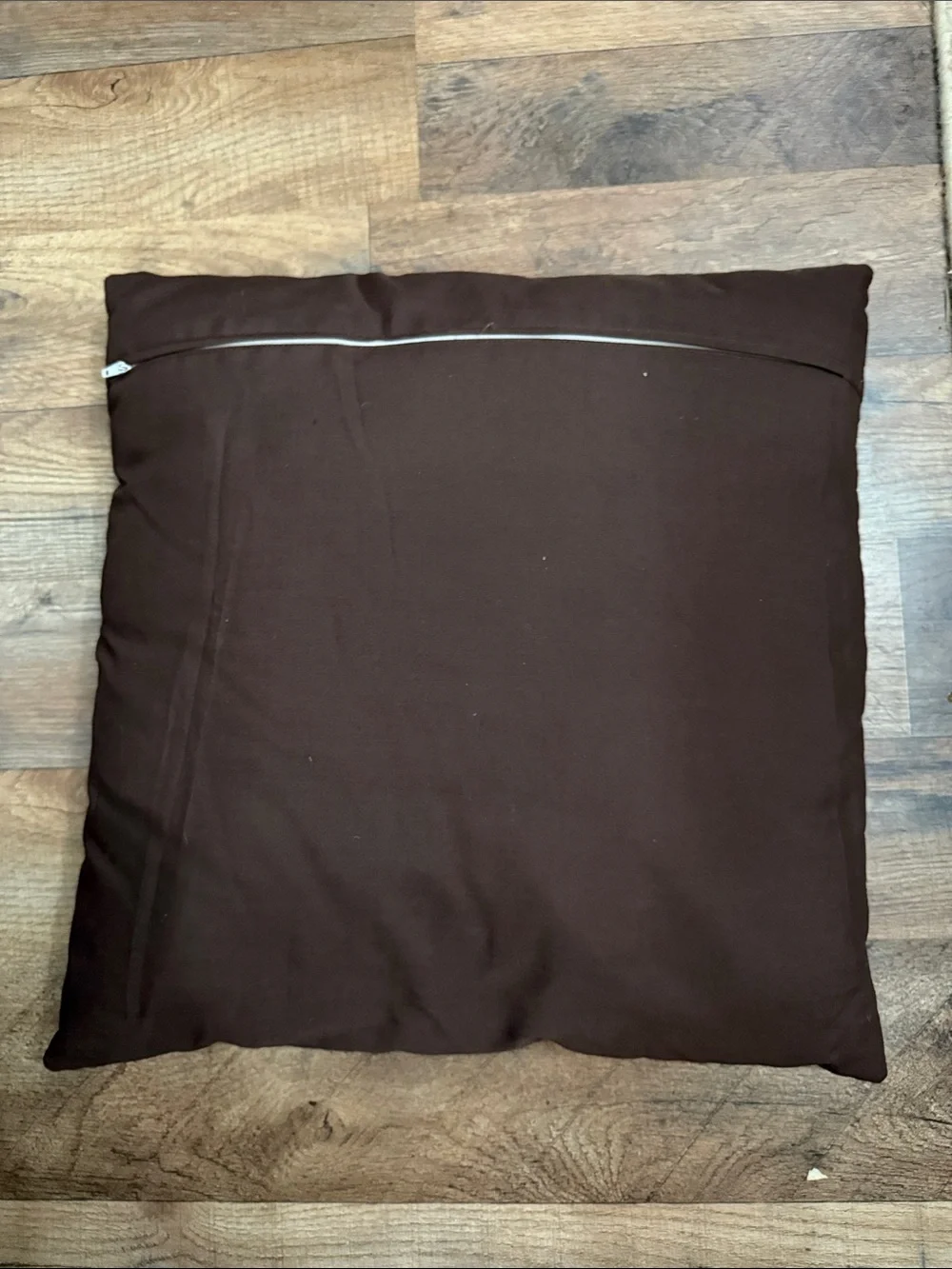 Artisan Embroidered Elephant Throw Pillow - Brown, Teal & Cream vintage silk